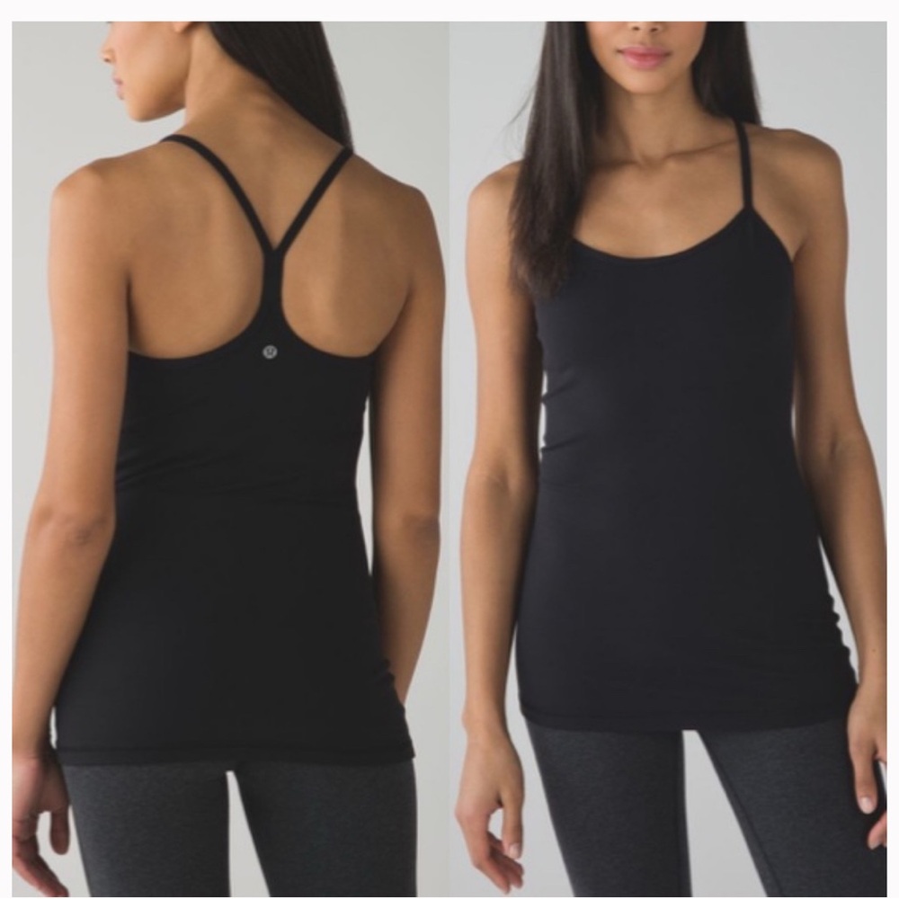 Lululemon Power Y tank BLK size 10